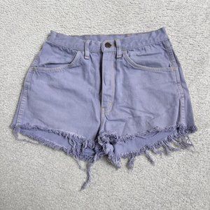 Vintage pastel purple denim shorts